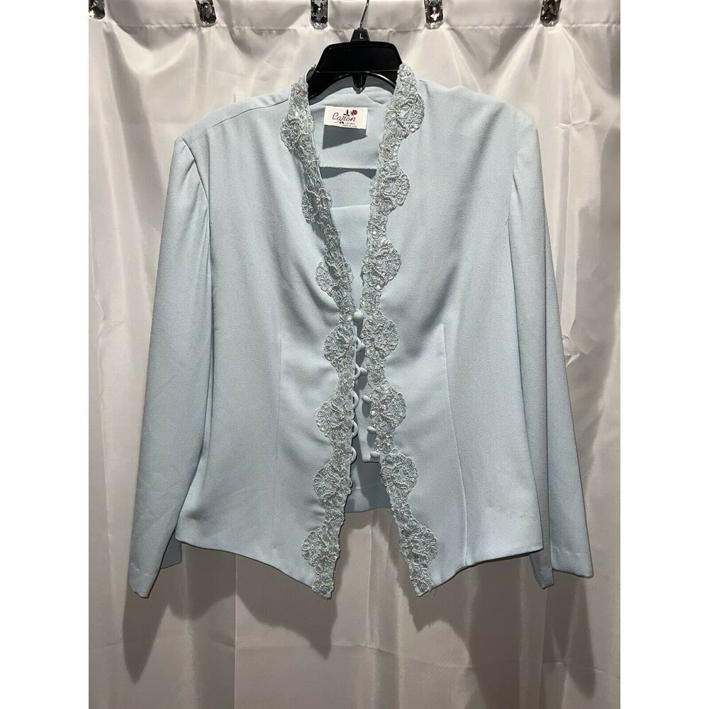Vintage Caron Blue Button up Blazer Style No Size See Description